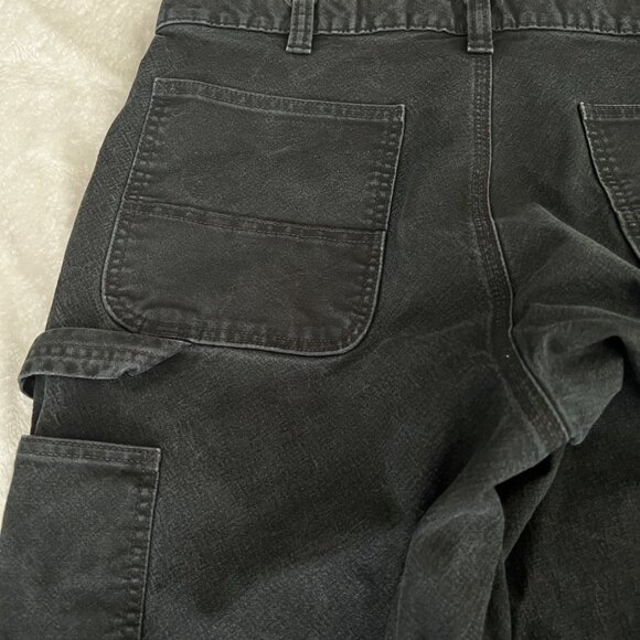 Carhartt Double Knee Carpenter Work Pants Black 38x34(37x32)Relaxed Fit 90s VTG - Picture 7 of 15